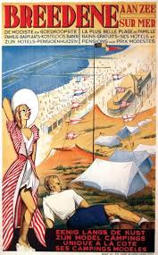 Breedene Sur Mer 1948 Claeys A La Plus Belle Plage De Famille Leon Beyaert Kust Poster Oude Reclame