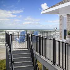 Black Aluminum Deck Railing Deckorators Classic Aluminum Satin Black Aluminum Deck Rail Kit With Balusters In 2020 Aluminum Decking Aluminum Railing Deck Deck Railings