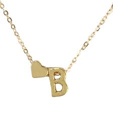 Maybe you would like to learn more about one of these? Jewelry Collection Floating Letter B Initial Heart Mini Pendant Necklace Gold