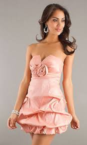Short Strapless Pink Bubble Dress At Promgirl Com Cocktail Dress Prom Strapless Cocktail Dresses Ball Dresses