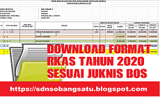 Contoh Rkas Bos Sd 2020 Format Excel Berbagai Contoh