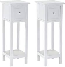 Parcourez notre sélection de table de chevet : Paire De Tables De Chevet Meuble De Rangement Avec 1 Tiroir Blanc Classique En Bois Meubles Locker Etagere Table D Appoint Fin Haut Entierement Assemble Pour Chambre A Coucher Salon Couloir Amazon Fr Cuisine