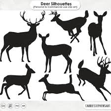 Check spelling or type a new query. Woodland Deer Clipart Silhouettes Deer Digital Stamps Forest Animals