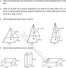 Secuencia 13 cubos, prismas y. Geometria Del Espacio Ejercicios De Sexto De Primaria Prismas Y Piramides Geometria Del Espacio Volumen De Cuerpos Geometricos