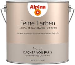 Alpina Wand Und Deckenfarbe Feine Farben Dacher Von Paris 2 5 Liter Braun Online Kaufen Otto Feine Farben Wandfarbe Alpina Wandfarbe
