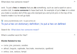 How do you hex someone. Alex Kruger On Twitter A Hex Is A Magic Spell Meant To Cause Harm How Ironic