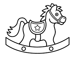 Cute rocking horse coloring page. Boomer S Art Gallery Horse Coloring Pages Horse Coloring Cartoon Horse