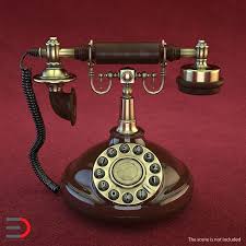 Old Telephone With Rotary Dial 3d Model Telephone 3d Model Olds