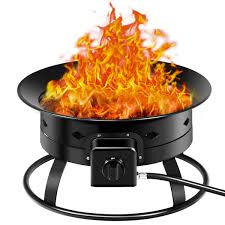 Outdoor propane gas fire pit kits. Gymax Portable Propane Outdoor Gas Fire Pit W Cover Carry Kit 19 Inch 58 000 Btu Walmart Canada