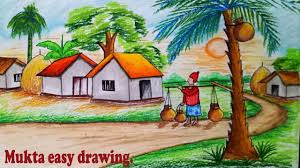 Welcome to mukta easy drawing official instagram profile. How To Draw A Scenery Of Winter Season Step By Step Easy Draw Youtube