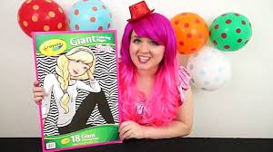 Learn to color pj masks greg transforms into gekko coloring pages. Coloring Barbie Giant Coloring Book Page Crayola Crayons Kimmi The Clown Video Dailymotion