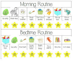 Kids Routine Charts Schedule Charts For Kids Daily Schedule