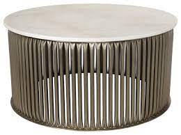 Get 5% in rewards with club o! 36 Round Coffee Table Metal Base Antique Silver Finish White Stone Top Rustic Contemporary Coffee Tables By Noble Origins Llc Houzz