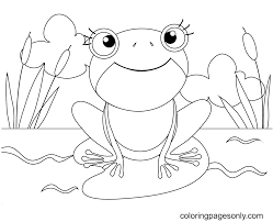 The bimbettes, whose individual names are claudette (with the red. Frog On A Lily Pad Coloring Pages Frog Coloring Pages Coloring Pages For Kids And Adults