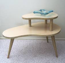 Shop our mcm end tables selection from the world's finest dealers on 1stdibs. Vintage 1950s Kidney Shaped 2 Tier End Table Retro Blonde Wood Modern Table Vintage End Table Tiered End Table Vintage Furniture