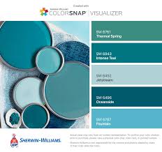 I Found These Colors With Colorsnap Visualizer For Iphone By Sherwin Williams Thermal Spring Sw 6 Teal Paint Colors Sherwin Williams Paint Colors Teal Paint