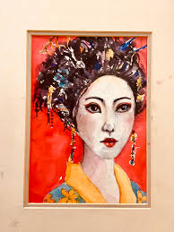 Who loves geisha art? Ignore the proportions because its referenced from an  anime. Painted