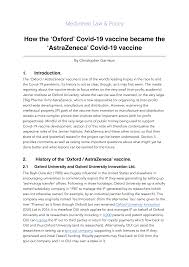 Do not freeze or shake. Https Medicineslawandpolicy Org Wp Content Uploads 2020 10 How The Oxford Covid 19 Vaccine Became The Astrazeneca Covid 19 Vaccine Final Pdf