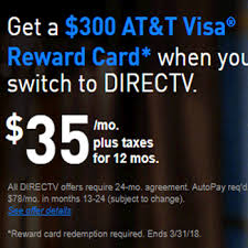 Office depot is offering a promotion where customers can save $15 w/ $300 visa gift card purchase. Switch Directv Start At 35 Mo Get 300 At T Visa Reward Card Edealinfo Com
