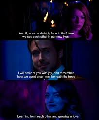 It S All Around The World Just La La La And If In Some Distant Place In The Future We See Each Other In Our New Lives I Will Smile At You With Joy A Movie Lines Favorite Movie Quotes Best Movie Lines