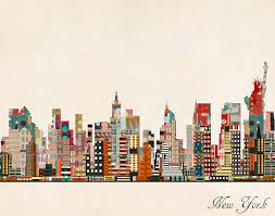 Check spelling or type a new query. New York Skyline Painting By Bri Buckley