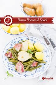 Birnen Bohnen Und Speck Rezept Typisch Norddeutsche Hausmannskost Recipe Bacon Recipes Pear Recipes Food Drink Photography