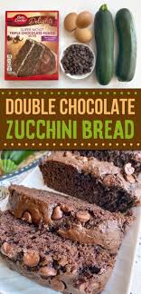 Super Moist Double Chocolate Zucchini Bread Made With Cake Mix Recipe In 2020 Chocolate Zucchini Chocolate Quick Tasty Chocolate Cake