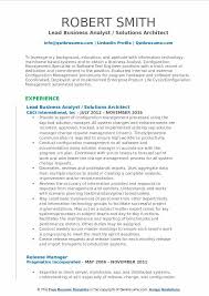Lead Business Analyst Resume Samples Qwikresume