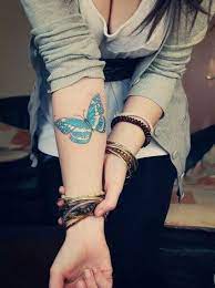 60 Awesome Arm Tattoo Designs Cuded Butterfly Tattoo Blue Butterfly Tattoo Girl Arm Tattoos