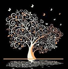 Un letto dallo stile semplice caratterizzato da un medaglione ovale con disegnata artigianalmente interamente a mano. Albero Stilizzato Foto Royalty Free Immagini Immagini E Archivi Fotografici Arte Con Le Foglie Disegni Di Alberi Sfondo Bianco E Nero