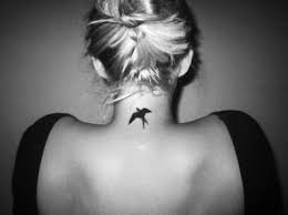The Swallow Was Also Symbolic To Christianity To Many Christians The Swallow Represents The Resurrection And Rebi Back Of Neck Tattoo Neck Tattoo Nape Tattoo