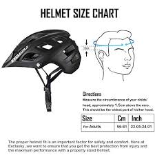Exclusky Mountain Bike Helmet Easy Attached Visor Safety