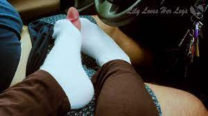 Japanese Uncensored White Sock Footjob in Car while Driving Cumshot on Sox  - Pornhub.com