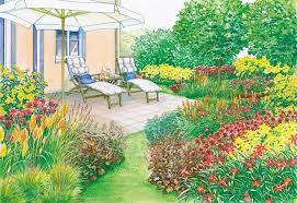 Terrasse Mit Liegen Garten Landschaftsdesign Gartendesign Ideen