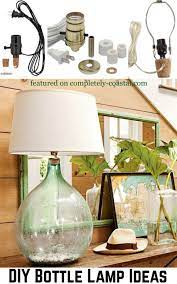 Diy Bottle Lamps With Lamp Kits Coastal Beach Nautical Bottles Diy Bottle Lamp Living Room Diy Bottle Lamp