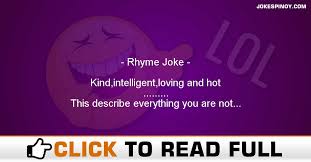 Rhyme Joke Pinoy Jokes