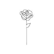 Https Media Istockphoto Com Vectors One Line Rose Design Hand Drawn Minimalism Style Vector Id977415760 K 6 M 97741 Line Art Tattoos Diy Tattoo Rose Line Art