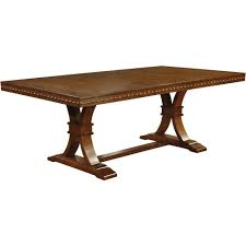 This is even more important today, when our. Crayton Nailhead Trimmed Double Pedestal Extendable Dining Table Dark Oak Homes Inside Out Target