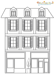 Une Maison De Ville A Colorier Coloriage Tete A Modeler En 2020 Maison De Ville Maison Colorier