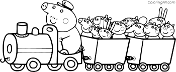 We have got 7 pix about george ice cream peppa pig coloring pages images, photos, pictures, backgrounds, and more. Grandpa Pig Driving A Train Coloring Page Coloringall