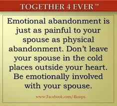 Be Emotionally Involved With Your Spouse Emotional Abandonment Abandonment Quotes Marriage Prayer Quotes