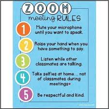 Zoom Meeting Video Rules Signs Distance Learning Digital Learning In 2020 Distance Learning Digital Learning Teaching Technology