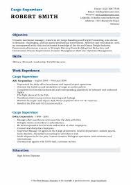 Declaration for resume is a way of trust and transparency upon the applicant. Cargo Supervisor Resume Samples Qwikresume