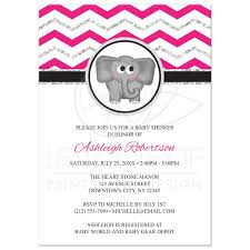 Whether you go with teddy bears or a wild bear theme, invites featuring the majestic animal can incorporate cute 8. Baby Shower Invitations Elephant Hot Pink Silver Glitter Chevron