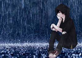 2048x1536 anime boys sketch hd wallpapers photos: Anime Boy In The Rain