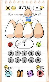 Brain Test Level 56 How Many Eggs Are There Answers Solutions Qunb