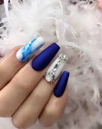 A wide variety of blue nails options are available to you, such as material, use, and type. 20 Cute Blue Nails Design Trends Looks Ideas In 2019 Royal Blue Nails Light Blue Nails Navy Blue Nails