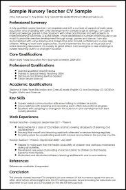 There are a variety of ways to get into teaching including undergraduate and postgraduate degree courses, so make sure you do your research and understand the advantages and disadvantages of each one. Nursery Teacher Cv Example Myperfectcv