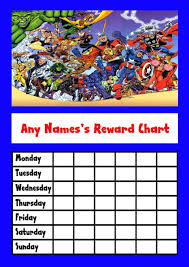 The Avengers Star Sticker Reward Chart The Card Zoo