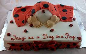 Ladybug Baby Rump Cake Ladybug Baby Shower Baby Shower Cakes Shower Cakes